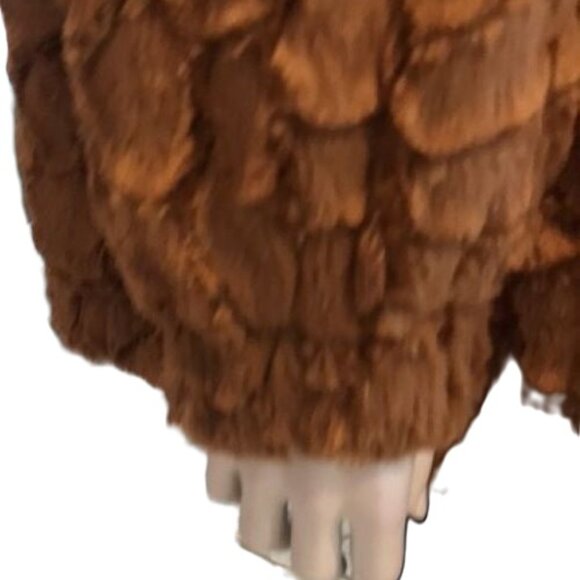 ADRIENNE LANDAU CAMEL COLLARED FAUX FUR LONG SLEEVE JACKET COAT ( XL ) NWT $275 - Picture 7 of 16
